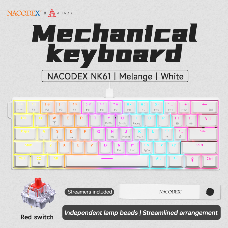 AJAZZ NK61 Wired Mechanical Ga - Gaming Keyboard Hot Swappable ulasan dan harga